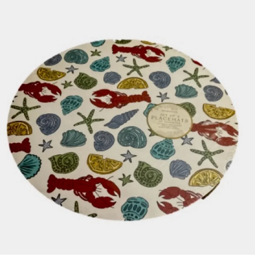 Seabound Colorful Sea Life cork placemat set